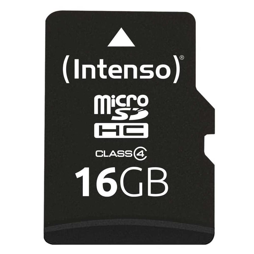 Memória Micro Sd 16gb Intenso Cl4 + Adapt. Sd