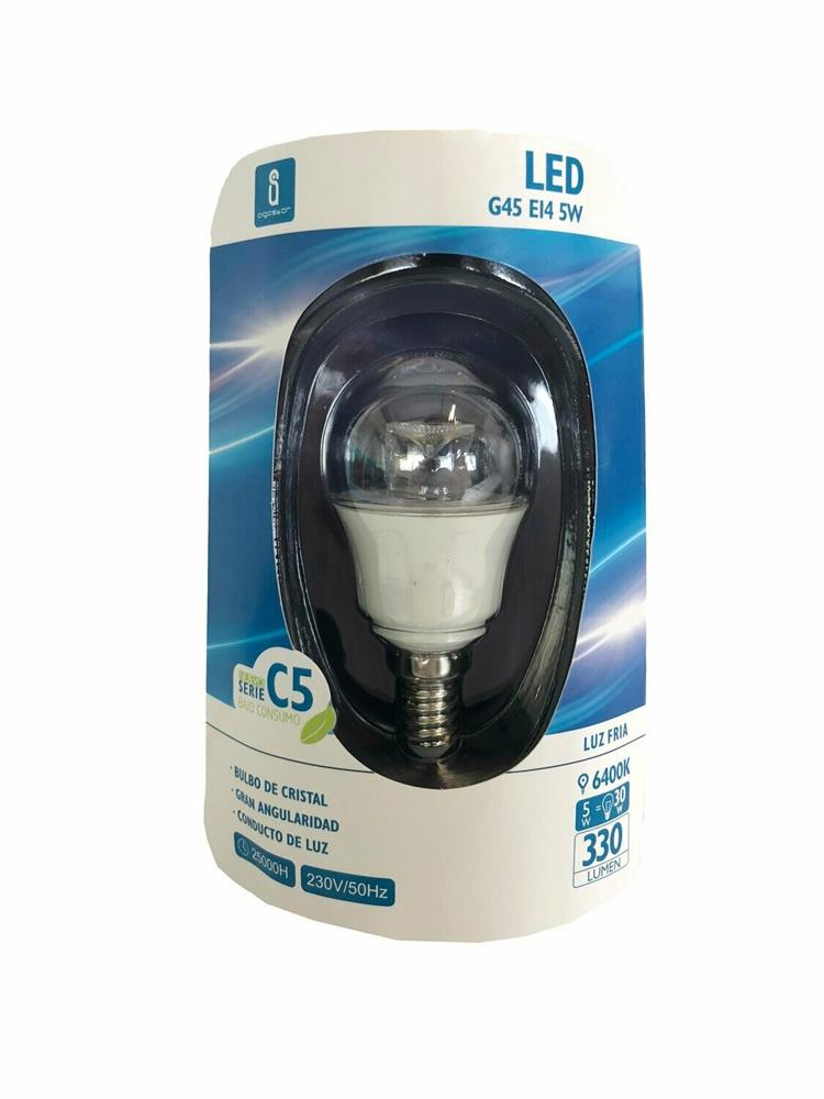 Lampada LED E14 5w C5 G45b 330lm 6400k