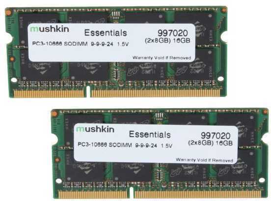 MUSHKIN SO-DIMM 16GB DDR3 ESSENTIALS MÓDULO DE ME.