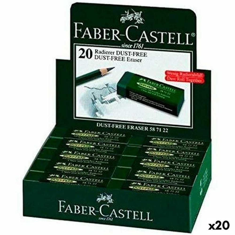 Borracha Faber-Castell Dust Free Verde (20 Unidad.