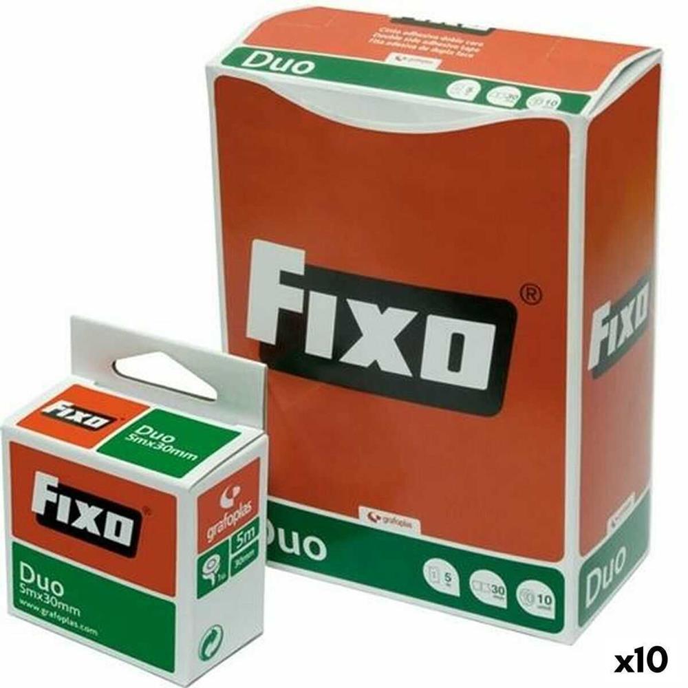 Fita Adesiva Fixo 30 Mm Dupla Face 5 M (10 Unidad.