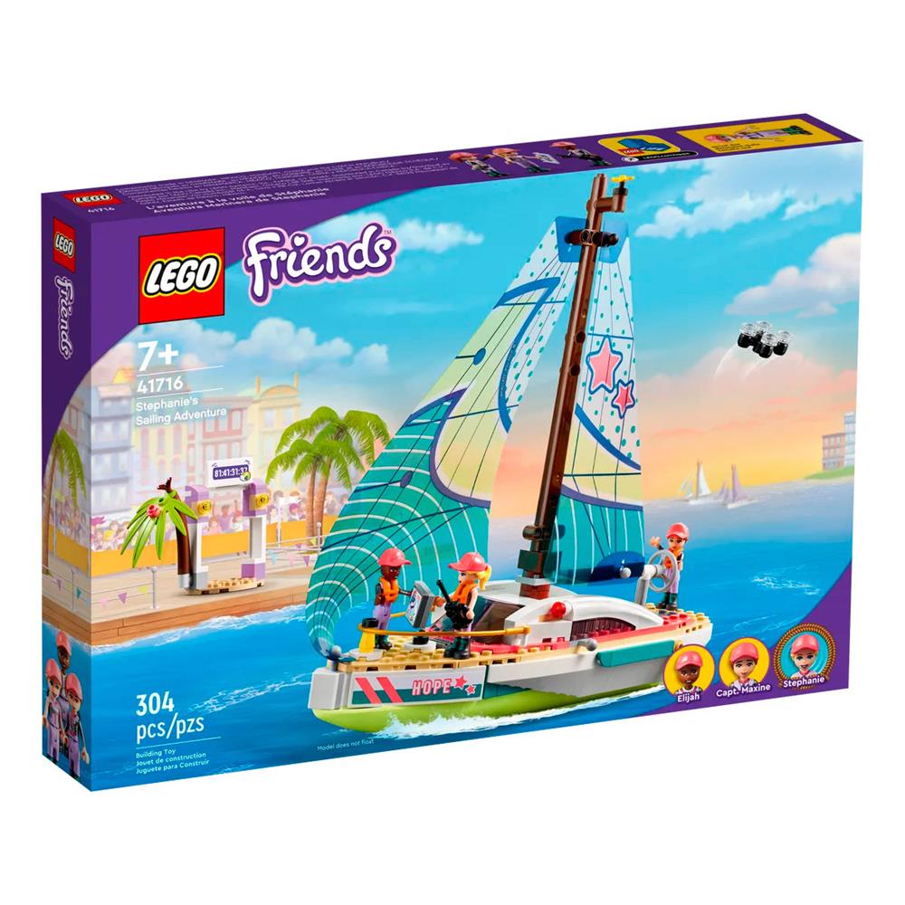 Lego Friends: a Aventura em Barco à Vela da Stephanie  Idades 7+  304 Peças  Item 41716