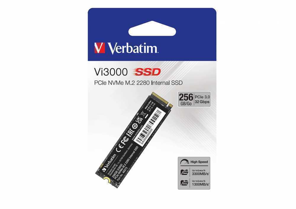 Verbatim SSD Vi3000 256gb Pcie Nvme M.2 (3000mb/S)