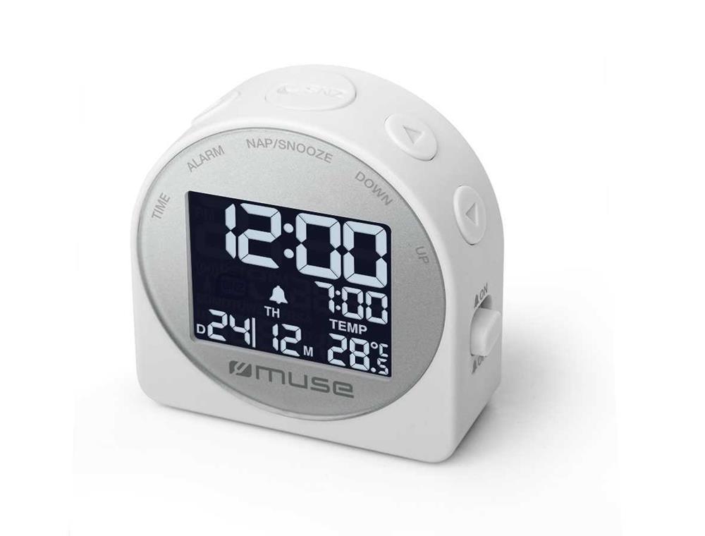 Muse M-09cw Despertador Relógio Digital Branco