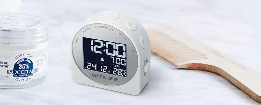 Muse M-09cw Despertador Relógio Digital Branco