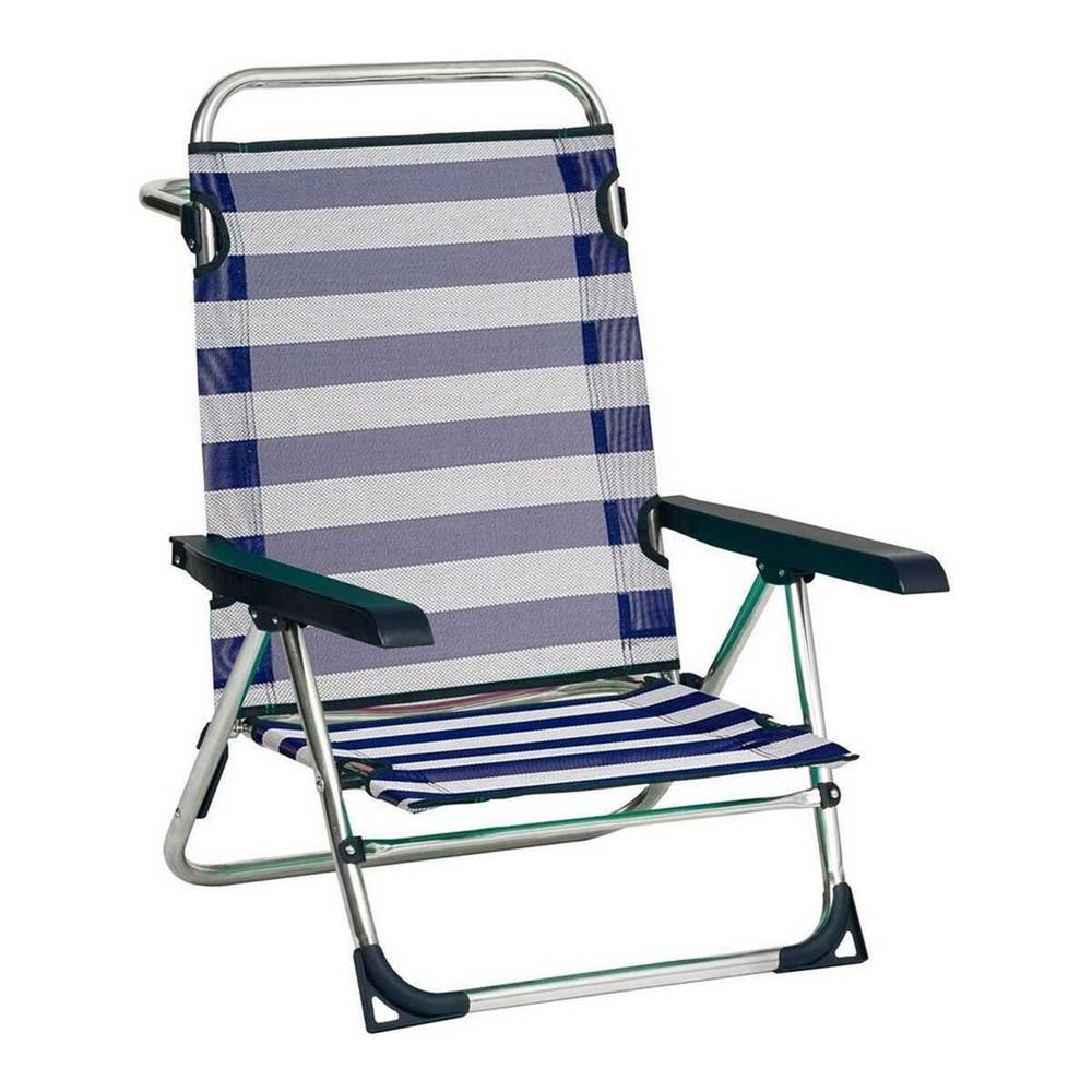 Cadeira de Praia Alco 1 Alumínio Múltiplas Posições Dobrável 79,5 X 59,5 X 56 Cm (79,5 X 59,5 X 56 C