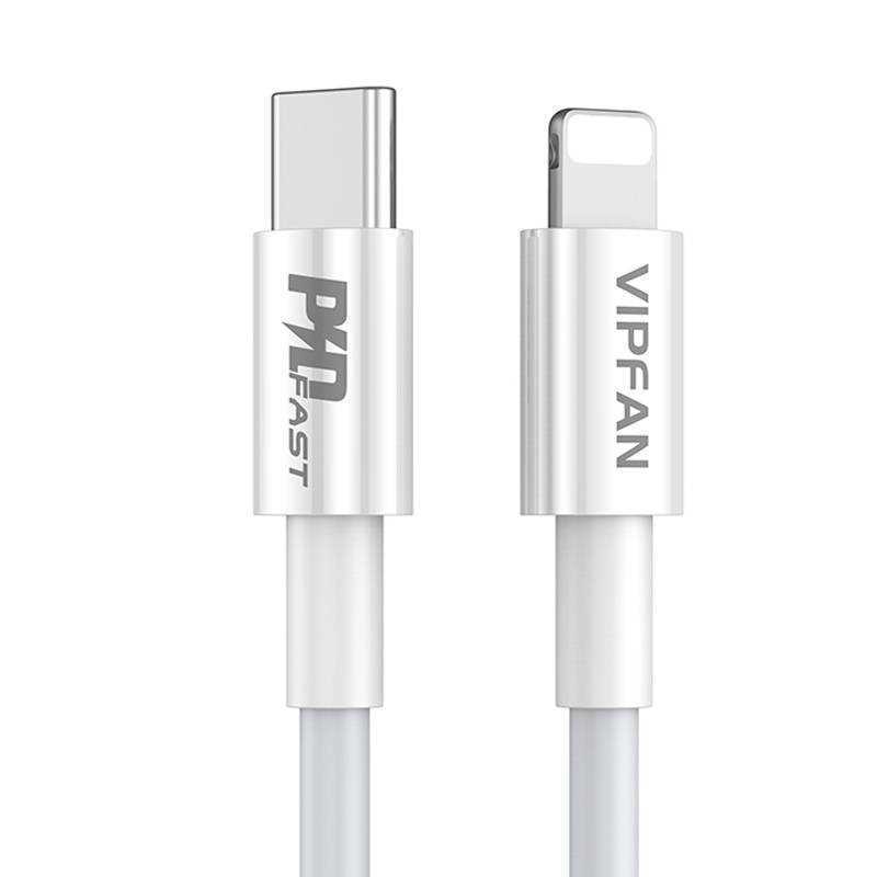 Cabo Lightning USB-C Vipfan 2m (branco)