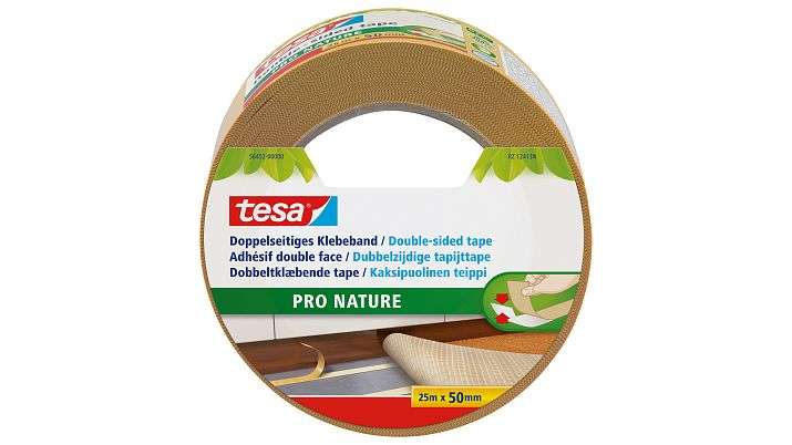 Tesa Doppelseitiges Klebeband Pro Nature 25m 50mm