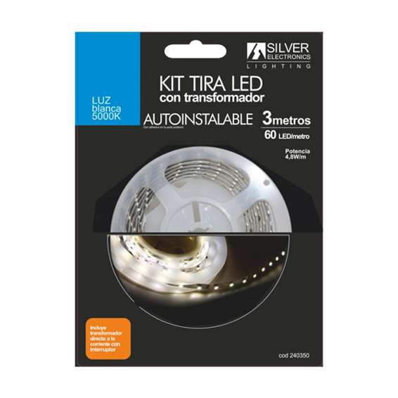 Tiras LED Silver Electronics 240350 5000k Blanco 3m 