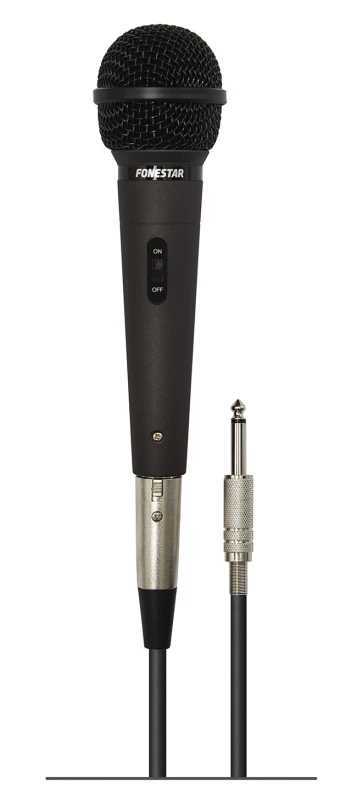 Microfone Dinâmico de Mão Unidirecional. 70-14.000 Hz. Sensibilidade -54db (V/Pa) a 1khz