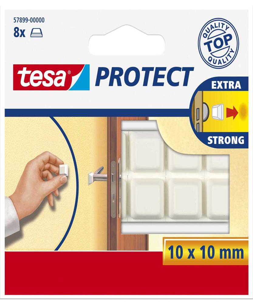 Tesa Protect Schutzpuffer Quadratisch 10 X 10mm Weiß    8st.