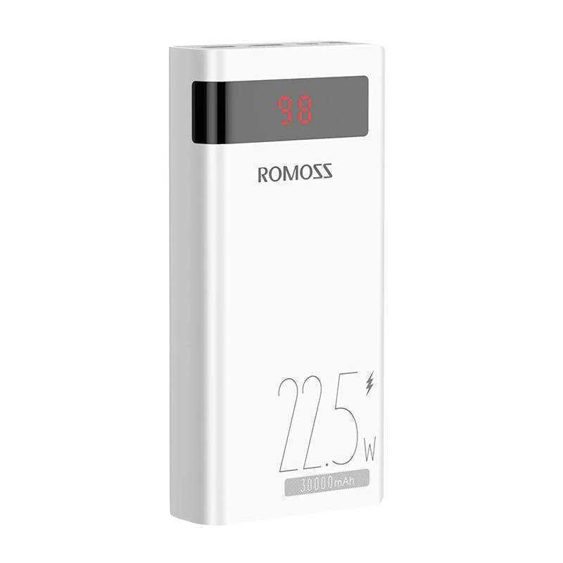 Powerbank romoss sense8pf 30000mah 22.5w branco