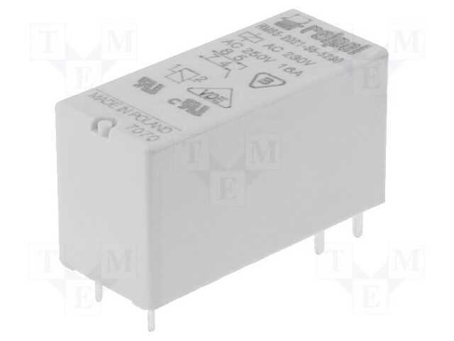 Relé: Eletromagnético, Spst-No, Ubobina: 24vac, 16a/250vac, Pcb