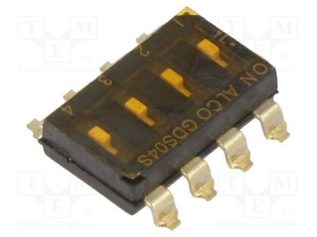 Interruptor: DIP-SWITCH, ON-OFF, 0,1A/24VDC, Pos:.
