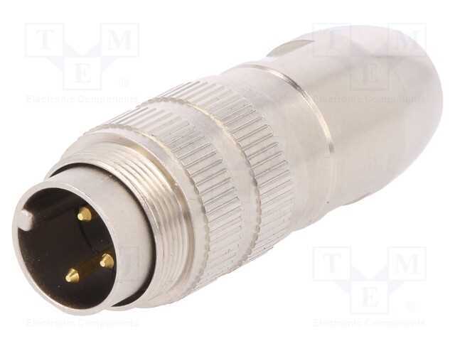 Conector: M16, Ficha, Macho, Solda, com Cabo, Pin.