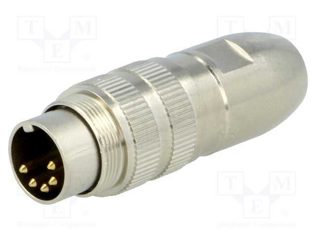 Conector: M16, Ficha, Macho, Solda, com Cabo, Pin.