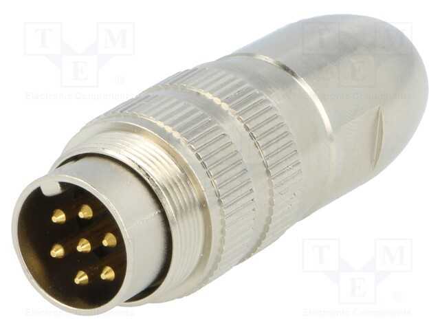 Conector: M16, Ficha, Macho, Solda, com Cabo, Pin.