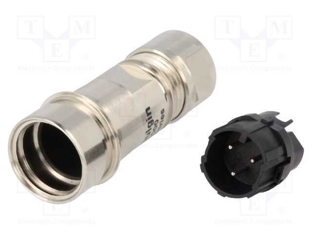 Conector: redondos, ficha, macho, PIN: 3, Buccane.