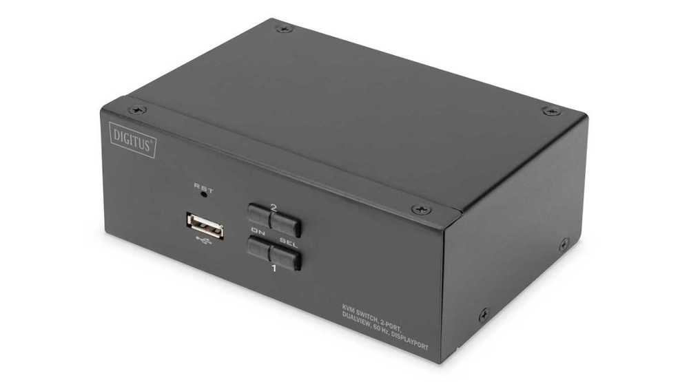 DIGITUS DS-12862 CHAVEADOR KVM PRETO