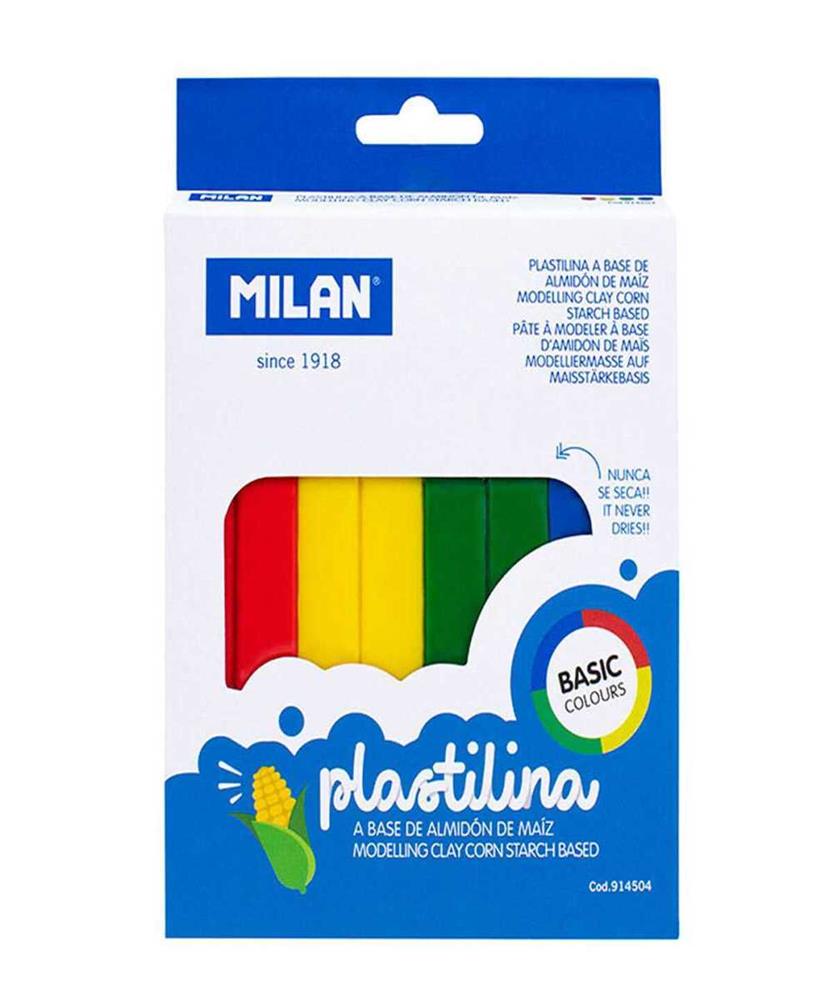 Caixa de 4 Plasticinas de Cores 330g Milan