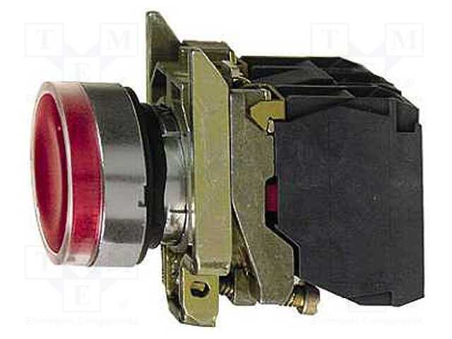 Interruptor: de Pressão, 22mm, Pos.Estáv: 1, Nc + No, Vermelho, Led