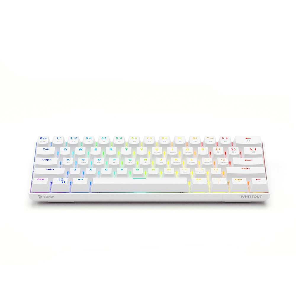 Savio Mechanical Keyboard Whiteout Blue (Outemu Blue )  White
