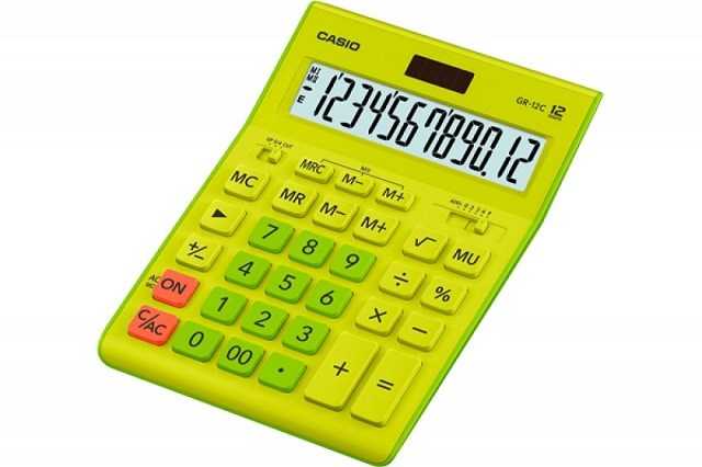 Casio Calculator Gr-12c-Gn Office Lime Green  12-.