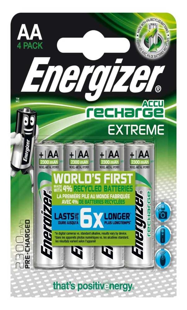 Energizer Accu Recharge Extreme 2300 AA Bp4 Bater.