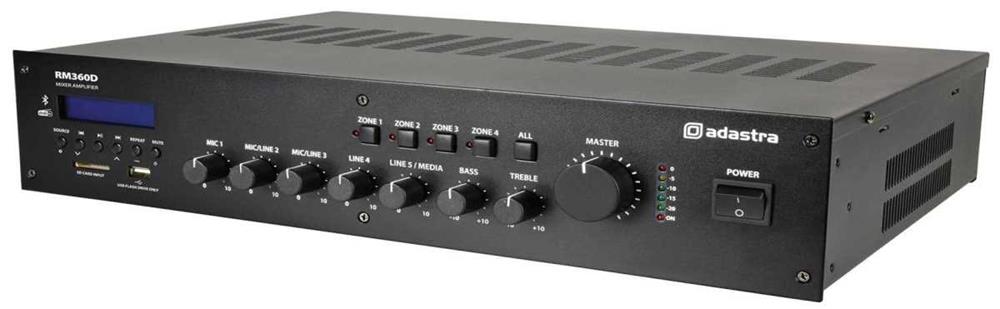 Amplificador 100v 360w Dab+/Bt/Usb/Sd 5 Canais