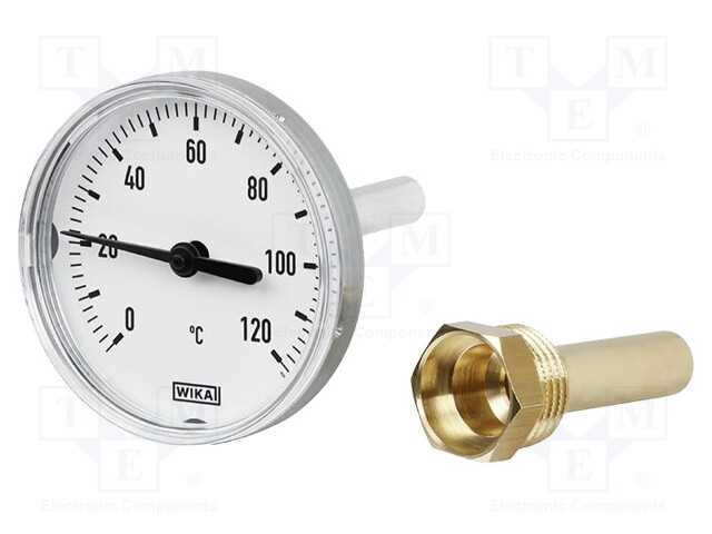 Medidor: temperatura, bimetálico, 0÷120°C, Co.da .