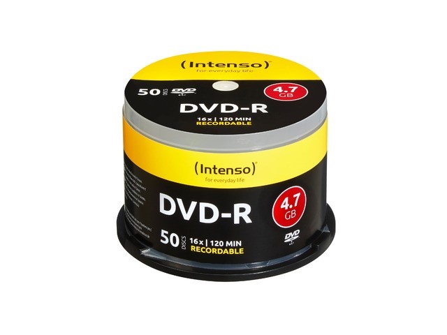 1x50 Intenso Dvd-R 4,7gb 16x Speed, Cakebox