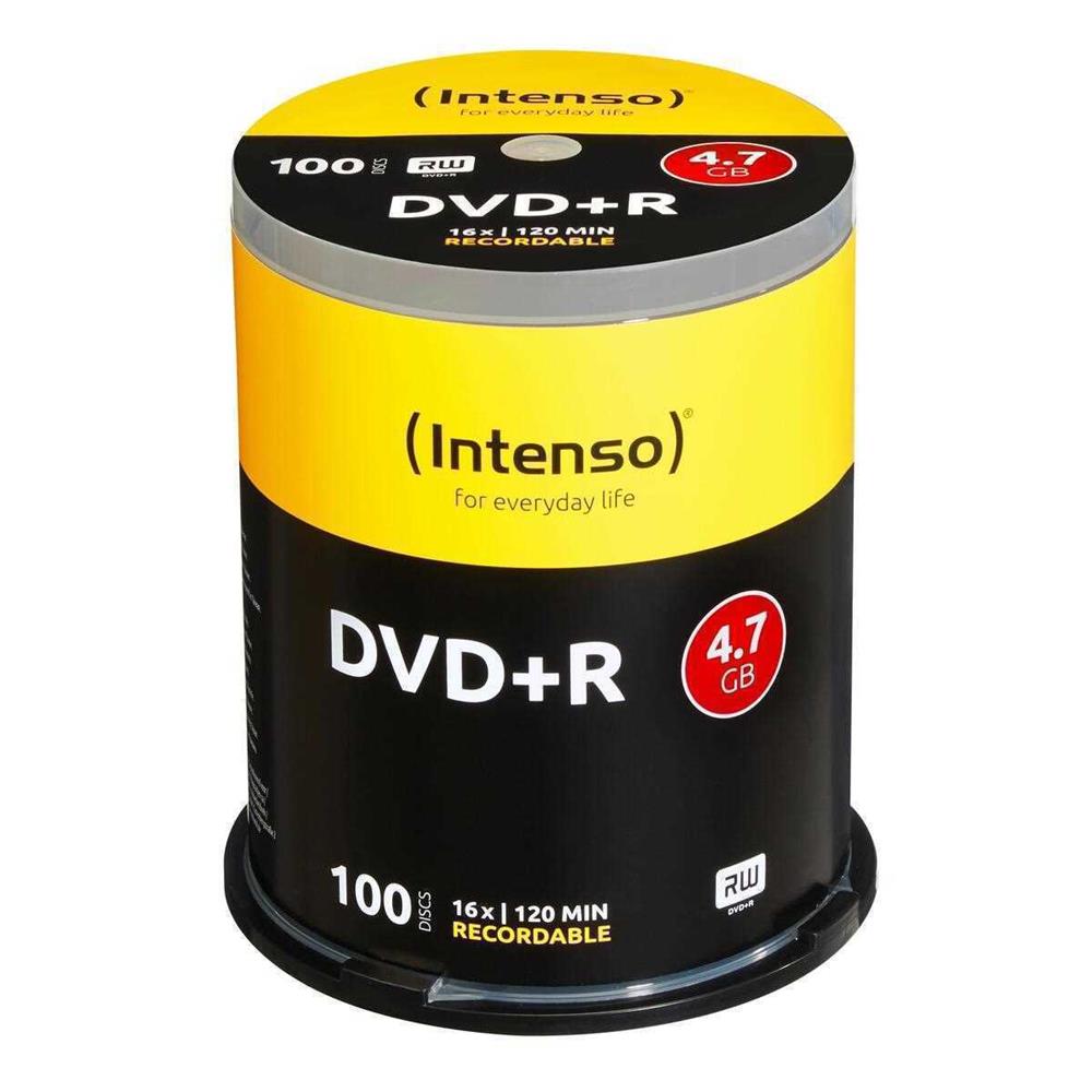 Dvd+R Intenso 4,7gb 100pcs Cake Box 16x