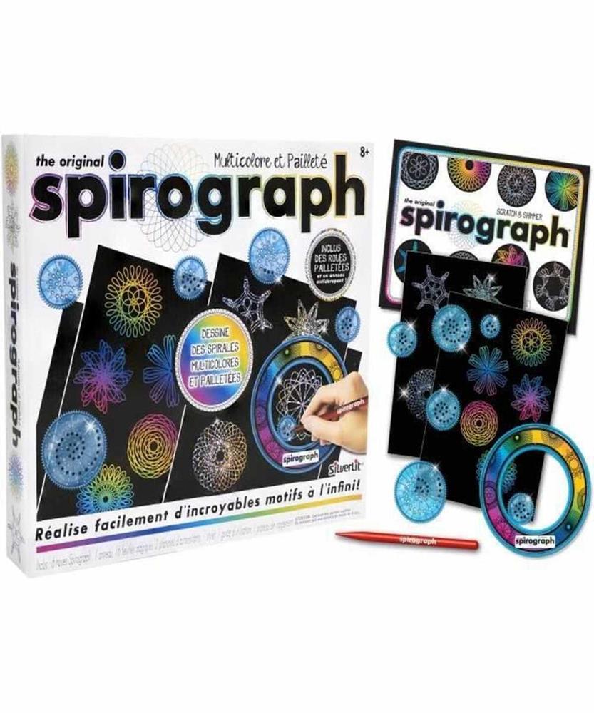 Conjunto de desenho spirograph silverlit preto