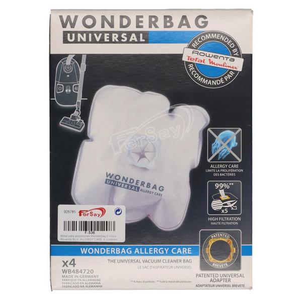 Bolsa Aspirador Rowenta Endura 4 Unidades Wb484720