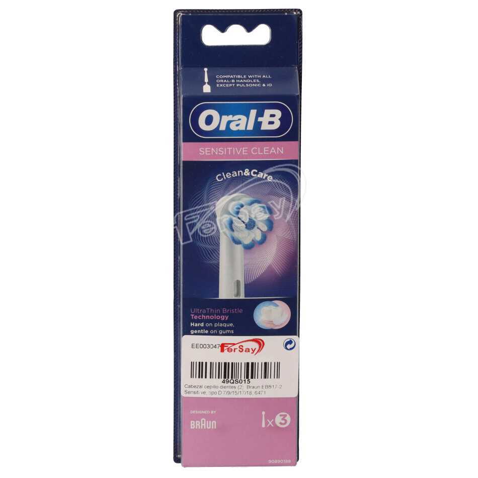 Cabezal Escova Dental Braun Ebs17-2 Sensitive
