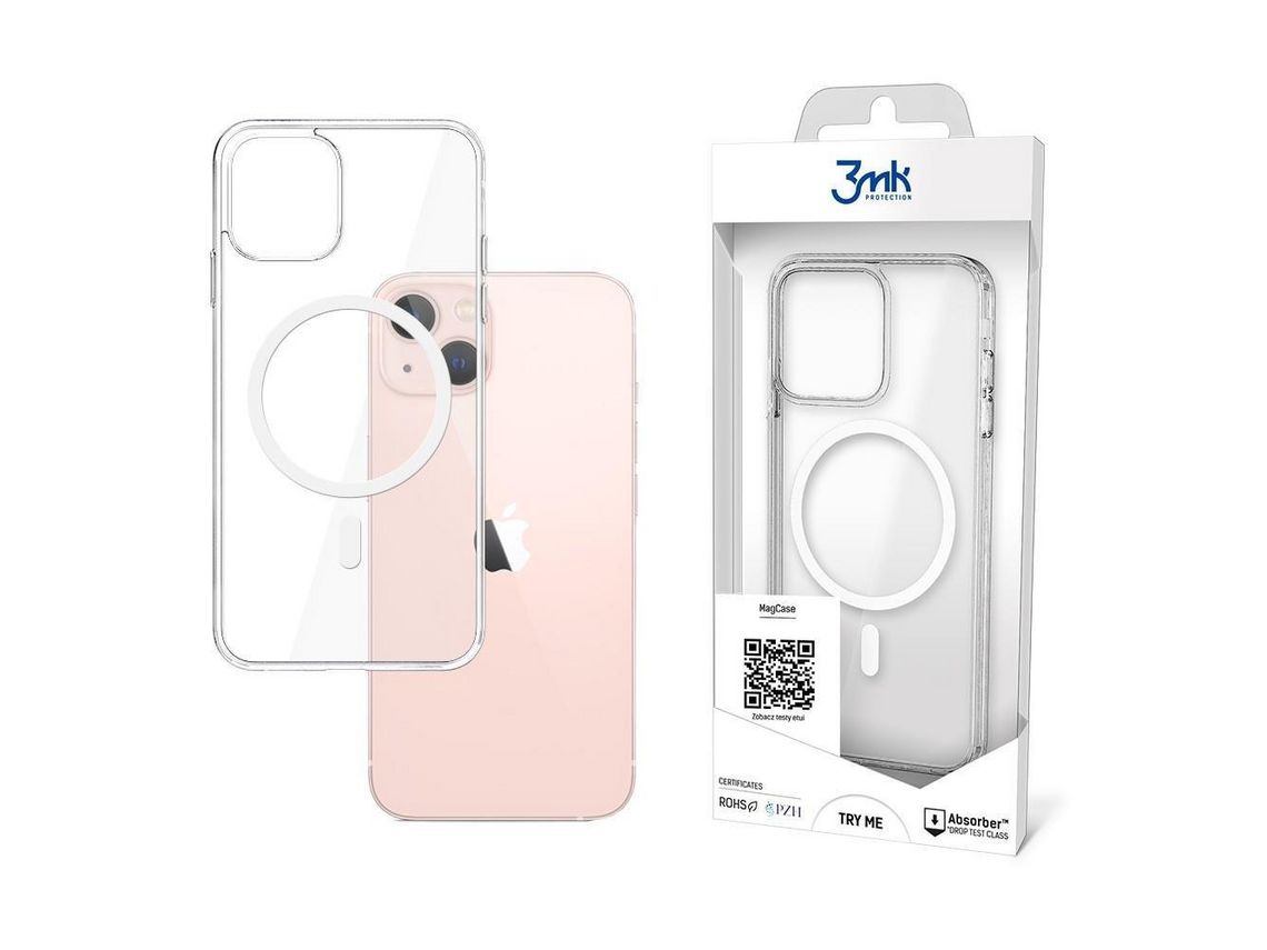 Capa 3mk Mag iPhone 13 Transparente