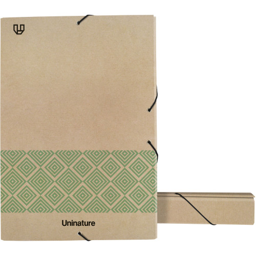 Caja Proyectos Reciclada Kraft Soft Lomo 5cm Folio Verde Uninature 91273720