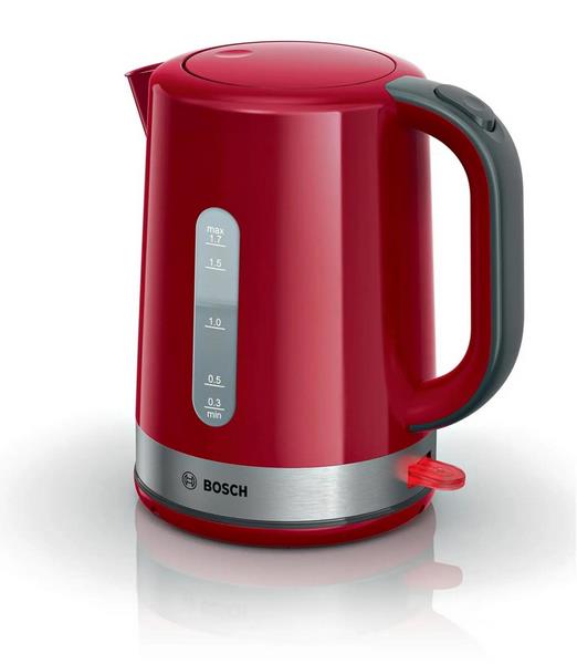 Bosch Twk6a514 Electric Kettle 1.7 L 2200 W Grey  Red