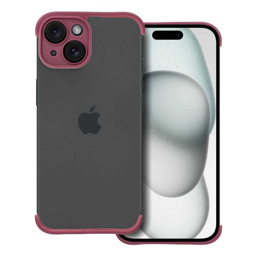 Mini Para-Choques com Ilha de Proteçáo da Câmara para iPhone 15 Cherry