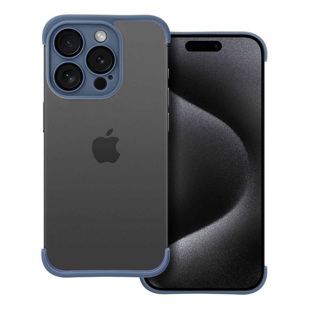 Mini Para-Choques com Ilha de Proteçáo da Câmara Capa para iPhone 15 Pro Azul