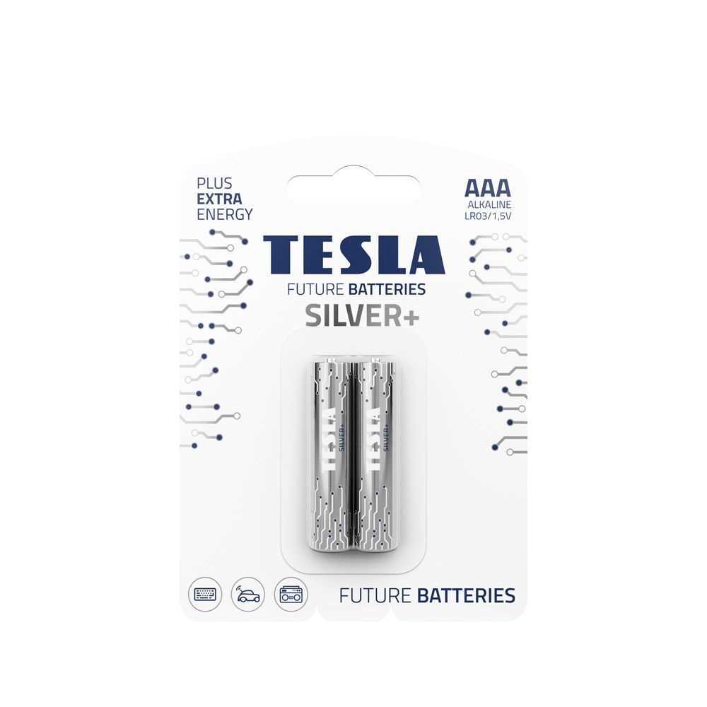 Pilha Alcalina Tesla R3 (Aaa) Silver+ [2x120] 2 Unidades
