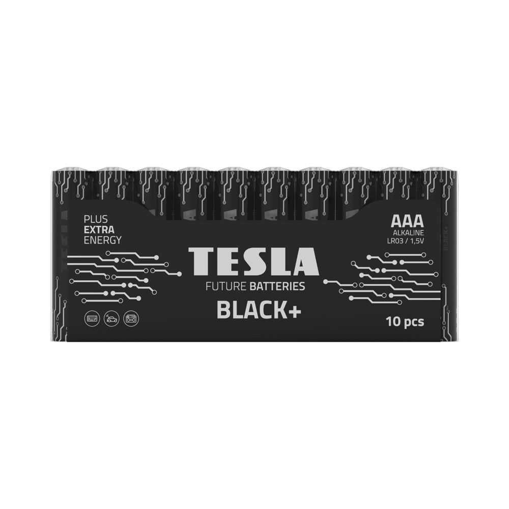 Pilha Alcalina Tesla R3 (Aaa) Preta+ [10x72] 10 Unidades