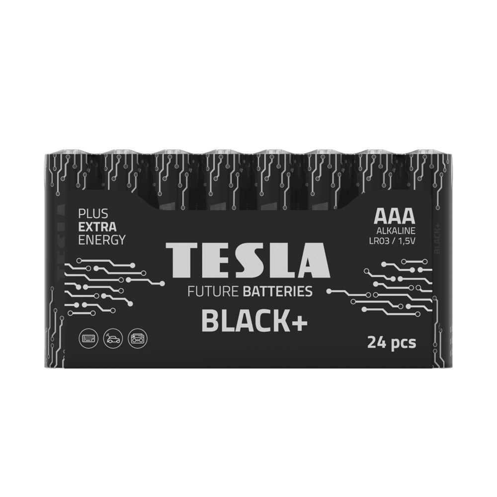 Pilha Alcalina Tesla R3 (Aaa) Preta+ [24x30] 24 Unidades