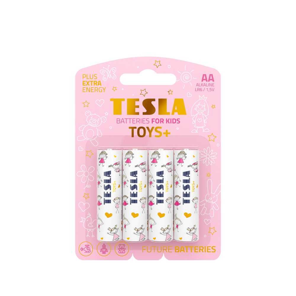 Pilha Alcalina Tesla R6 (Aa) Toys+ Girl [4x120] 4 Unidades