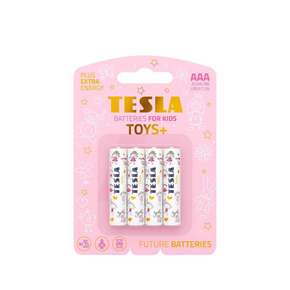 Pilha Alcalina Tesla R3 (Aaa) Toys+ Girl [4x120] 4 Unidades