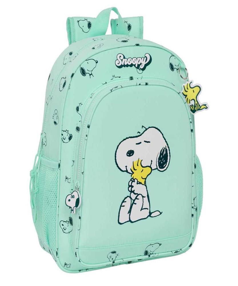 Mochila Escolar Snoopy Groovy Verde 32 X 38 X 12 Cm 