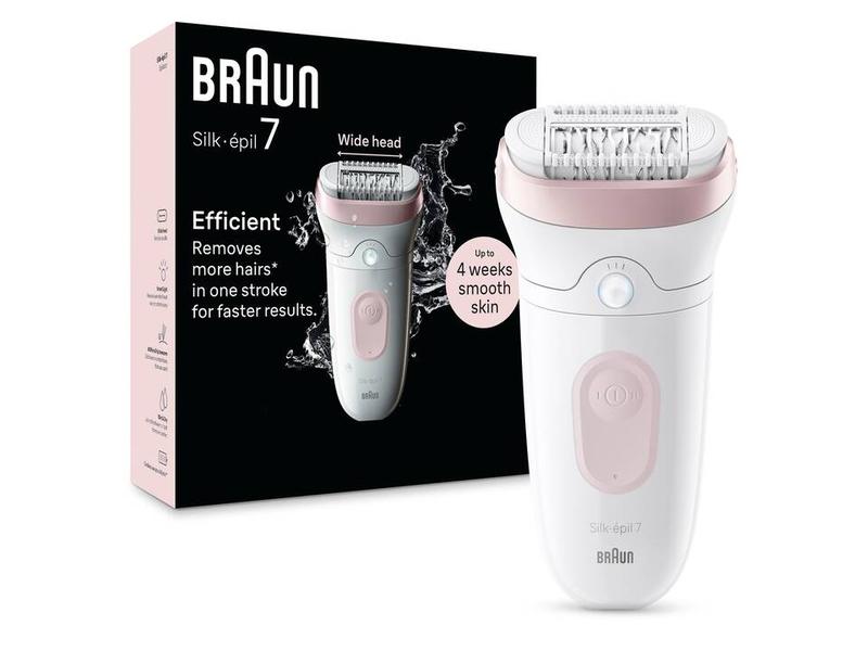 Braun Silk-Épil 7 7-000 Rosa, Branco