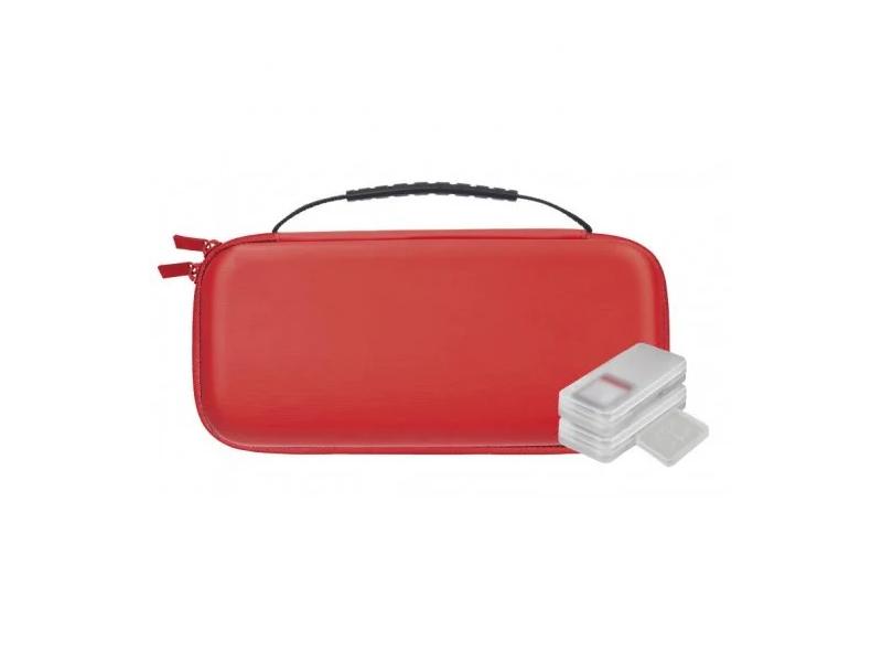 Nuwa Capa com Alça Vermelha+ 4 Estojos Nintendo