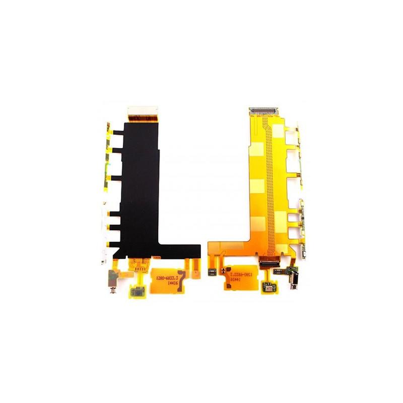 Flex Botões Laterais+Vibrador+Microf. Sony Xperia