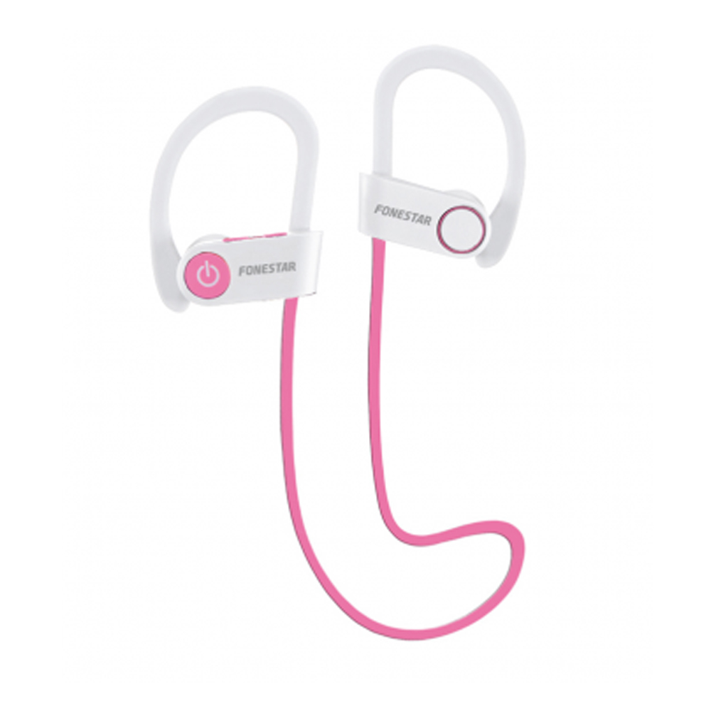 Auriculares Desportivos Bluetooth 4.1 Branco/Rosa